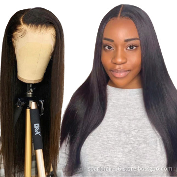 HD Lace Full Virgin Brazilian Human Hair Wigs Deep Wave Curly Transparent Lace Front Human Hair Wigs for Black Women
